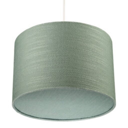 Happy Homewares Desert Sage Green Textured Linen Pendant Lighting Shade With Diffuser - thumbnail 4