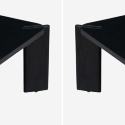 Sweeek - Square Coffee Table In Solid Mango Wood Reva Black 80X80X36 Cm - thumbnail 3