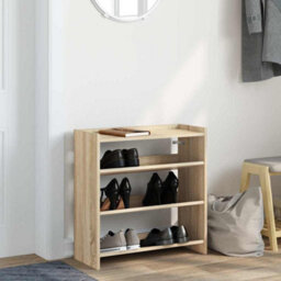 Berkfield Shoe Rack Sonoma Oak 60X25X62 Cm Engineered Wood - thumbnail 3