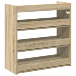 Berkfield Shoe Rack Sonoma Oak 60X25X62 Cm Engineered Wood - thumbnail 6