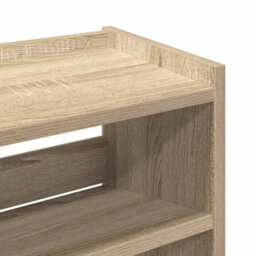 Berkfield Shoe Rack Sonoma Oak 60X25X62 Cm Engineered Wood - thumbnail 7