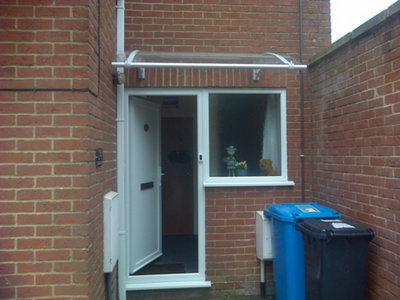 Canofix UK Canofix Door Canopy Pc 1000 Width X 650 Projection (Grey Bracket - Clear Sheet)