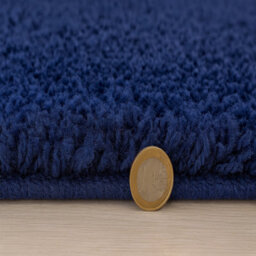 Uetian Extra Thick Heavy 5Cm Pile Soft Shaggy Rugs Modern Area Rugs Bedroom Hall Rugs Navy Blue 120 X 170Cm - thumbnail 4