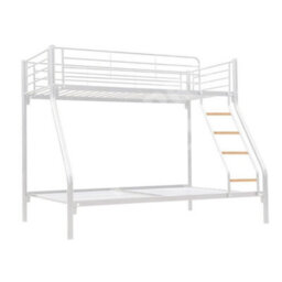 D Pro T Homeware Triple Sleeper Bunk Bed Black Metal Frame, Single Over Double, Kids & Adults - thumbnail 2