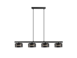 Luminosa Lighting Luminosa Olaia Bar Pendant Ceiling Light Black, Smoky 4Xgx53 3000K 660Lm - Uk Stock - thumbnail 5