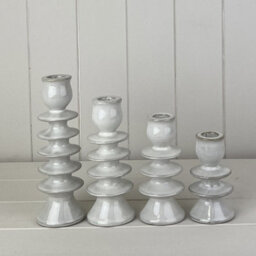 Four Candle Satchville Glazed Ceramic Candle Holder With Textured Detail - thumbnail 2