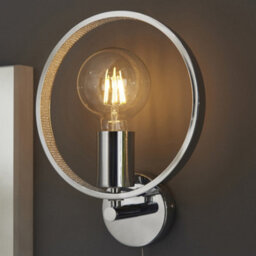 Bathroom Wall Light Fitting - Chrome Plate & Clear Faceted Acrylic - Modern - thumbnail 5