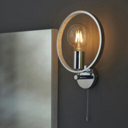 Bathroom Wall Light Fitting - Chrome Plate & Clear Faceted Acrylic - Modern - thumbnail 3