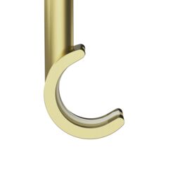 GoodHome Elasa Gold Brass Effect Metal & Plastic Curtain Pole Bracket Short - thumbnail 2