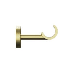 GoodHome Elasa Gold Brass Effect Metal & Plastic Curtain Pole Bracket Short
