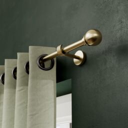 GoodHome Elasa Gold Brass Effect Metal & Plastic Curtain Pole Bracket Short - thumbnail 3