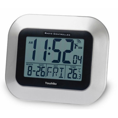 Youshiko Radio Controlled Lcd Wall Mountable And Desk Clock  Yc8022 - image 1