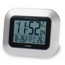 Youshiko Radio Controlled Lcd Wall Mountable And Desk Clock  Yc8022