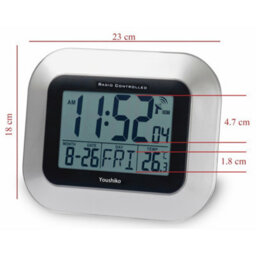 Youshiko Radio Controlled Lcd Wall Mountable And Desk Clock  Yc8022 - thumbnail 4