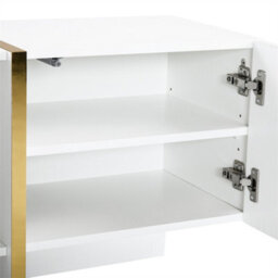 Abrihome Tv Stand For 85 Inch Tv, Media Console With Storage Cabinet & Open Shelves, White Entertainment Center For Living Room - thumbnail 5