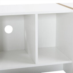 Abrihome Tv Stand For 85 Inch Tv, Media Console With Storage Cabinet & Open Shelves, White Entertainment Center For Living Room - thumbnail 6