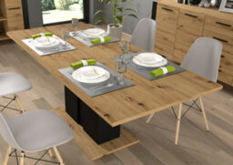 Arte Modern Nuka Extending Dining Table In Oak Artisan W1400-2000mm X H760mm X D900mm - thumbnail 3