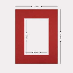 Ak Frames 9X7 Crimson Picture Mounts To Fit 6X4 Aperture Size - Mount Board Only (No Frame Included) - thumbnail 3