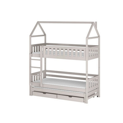 Arte Elegant Cashmere Iga Bunk Bed With Trundle & Storage - House-Style Kids Bed W198 X H217 X D98Cm - image 1