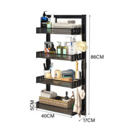 Living And Home 4 Tier Over The Door Adjustable Shower Caddy Shelf Kitchen Pantry Organizer - thumbnail 4