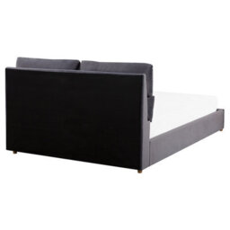 Beliani Ottoman Bed Velvet Batilly 160 X 200 Cm (Eu King Size) Grey - thumbnail 8