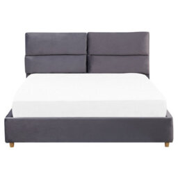 Beliani Ottoman Bed Velvet Batilly 160 X 200 Cm (Eu King Size) Grey - thumbnail 6