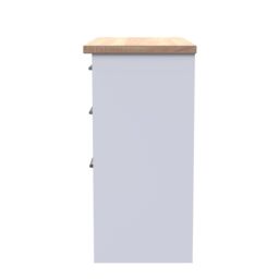 Sevilla Ready Assembled Matt White Light Oak Effect 3 Drawer Non-Extendable Medium Dressing Table (H)795mm (W)930mm (D)415mm - thumbnail 7