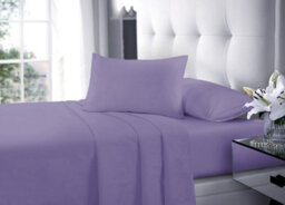 Homes & Linen Microfibre Lilac Flat Sheet Super Soft Wrinkle Free & Breathable Lightweight Hotel Quality Bed Sheet