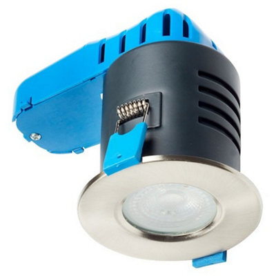 Deta L1701Sc3 Ip65 Led Fire Rated Downlight Dimmable Matt Satin Chrome - 3000K
