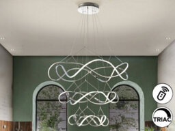 Luminosa Lighting Luminosa Molly Pendant Ceiling Light Chrome Led 3000K Dimmable - Uk Stock - thumbnail 1