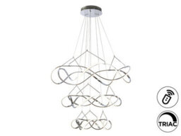 Luminosa Lighting Luminosa Molly Pendant Ceiling Light Chrome Led 3000K Dimmable - Uk Stock - thumbnail 2