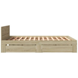 Berkfield Bed Frame With Headboard Without Mattress Sonoma Oak 160X200 Cm - thumbnail 6