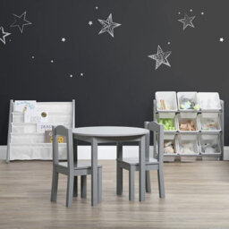 Humble Crew Children's Shelf, Toy Organiser Shelf With 9 Storage Boxes, Grey/white - thumbnail 8
