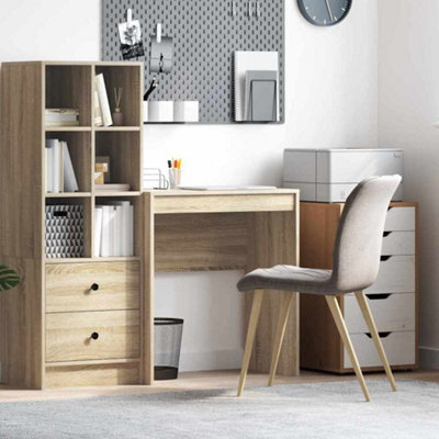 Berkfield Writing Desk Sonoma Oak Engineered Wood 70 X 40 X 76 Cm Tough - image 1