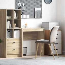 Berkfield Writing Desk Sonoma Oak Engineered Wood 70 X 40 X 76 Cm Tough