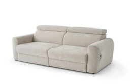 Stratus Interiors Dakota 3 Seater Electric Recliner Sofa Bed - Beige Power Reclining Couch - Luxury Upholstered Living Room Furniture - thumbnail 4