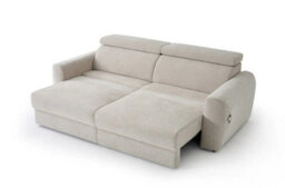 Stratus Interiors Dakota 3 Seater Electric Recliner Sofa Bed - Beige Power Reclining Couch - Luxury Upholstered Living Room Furniture - thumbnail 2