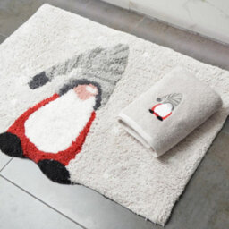 Allure Bath Fashions Pack Of 2 Gonk Christmas Hand Towels - 100% Cotton Festive Tea Towels (Grey) - thumbnail 2