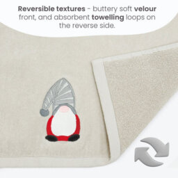 Allure Bath Fashions Pack Of 2 Gonk Christmas Hand Towels - 100% Cotton Festive Tea Towels (Grey) - thumbnail 6