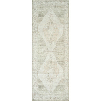 Livabliss Becki Owens Luca-Vintage Blue Brown Green Traditional Vintage Boho Living Dining Bedroom Rug 80 X 220 Cm Easy Care, Non Shedding - image 1