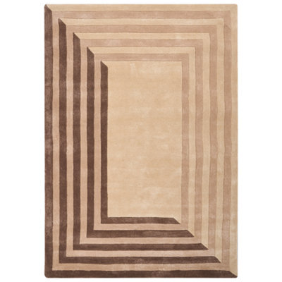 Beliani Rug Sarai Beige 160 X 230 Cm Viscose - image 1