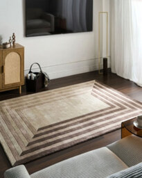 Beliani Rug Sarai Beige 160 X 230 Cm Viscose - thumbnail 2