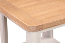 Buttercup Farm Bologna Painted Lamp Table With Shelf - L50 X W50 X H50 Cm - Oak - thumbnail 5