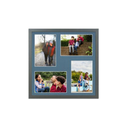 AK Frames 12X12 Dark Grey Sleek Multi Photo Frame With Pompadour Mount - Holds 4 Apertures (4X) 6X4 Photos - thumbnail 1