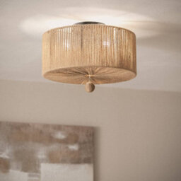 Edit Modigliani Rattan Flush Ceiling Light Natural - thumbnail 4