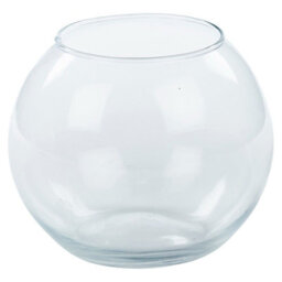 Urbn-Living Urbnliving Height 25Cm Recycled Clear Glass Round Flower Pot Fish Bowl Vase Floral Display Centrepiece - thumbnail 1