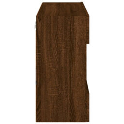 Walplus Tv Wall Cabinet With Led Lights Brown Oak 78.5X30X60.5 Cm - thumbnail 9