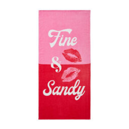 Sassy B Fine And Sandy 76X160Cm Cotton Beach Towel Pink - thumbnail 3