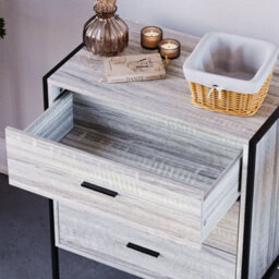 Lassic Vida Designs Brooklyn Grey 3 Drawer Chest (H)795mm (W)630mm (D)400mm - thumbnail 5