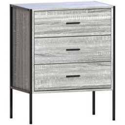 Lassic Vida Designs Brooklyn Grey 3 Drawer Chest (H)795mm (W)630mm (D)400mm - thumbnail 7